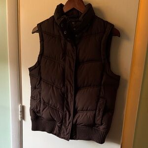 GAP Brown Quilted Puffer Vest